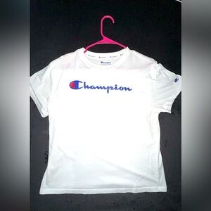 Champion white tee